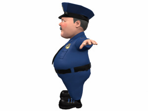cartoon policeman 3D मॉडल