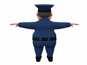 cartoon policeman 3D Model