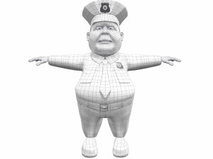cartoon policeman 3D मॉडल