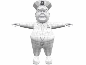 cartoon policeman 3D Model