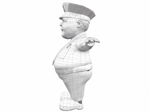 cartoon policeman 3D मॉडल
