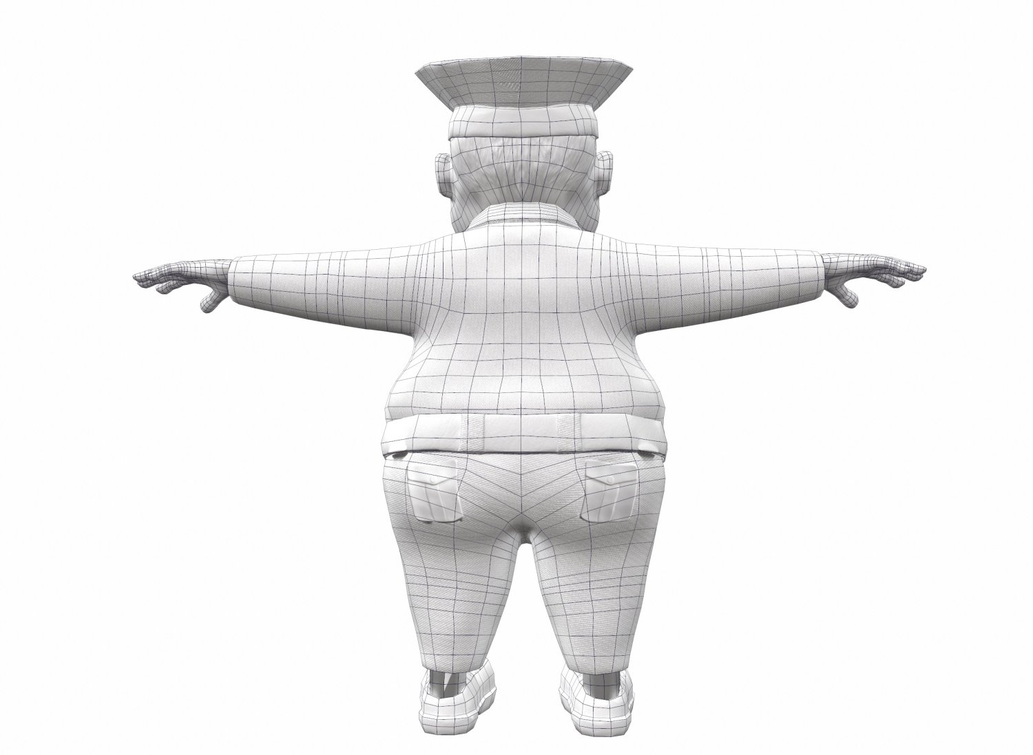 Cartoon policeman 3D Model in Cartoon 3DExport