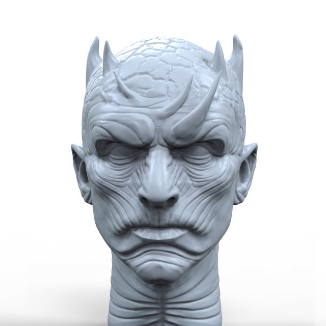 night king 3d printable portrait sculpture Model Cetak 3D .c4d .max .obj .3ds .fbx .stl .blend 