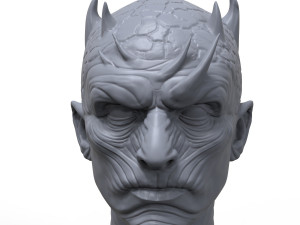 night king 3d printable portrait sculpture Model Cetak 3D