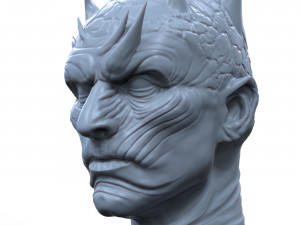 night king 3d printable portrait sculpture Model Cetak 3D