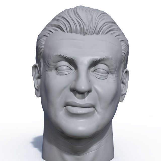 sylvester stallone 3d printable portrait sculpture 3D Принт Модель .c4d .max .obj .3ds .fbx .stl .blend 