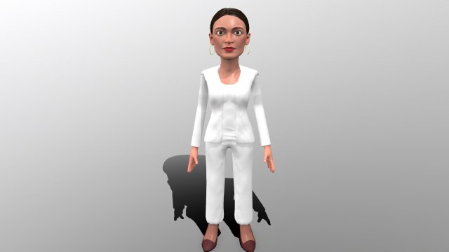 aoc stylized game ready 3d caricature 3D Модель .c4d .max .obj .3ds .fbx .stl .blend 