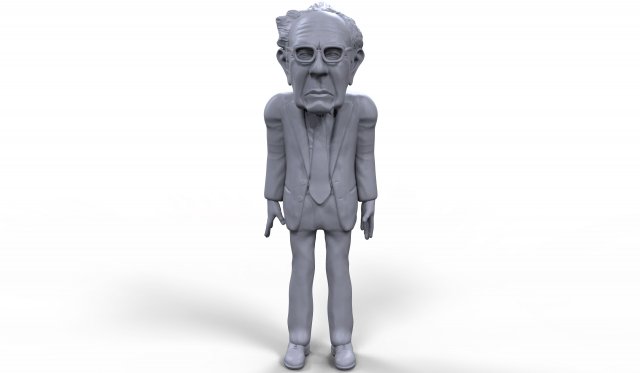 bernie sanders stylized high quality 3d printable miniature 3D-Druckmodell .c4d .max .obj .3ds .fbx .stl .blend 