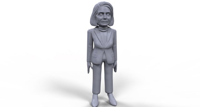 nancy pelosi stylized high quality 3d printable miniature Model Cetak 3D .c4d .max .obj .3ds .fbx .stl .blend 