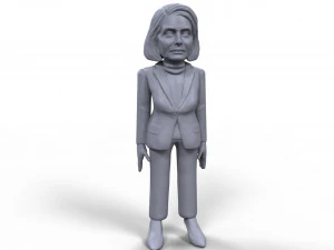 Nancy pelosi miniatura stilizzata stampabile in 3D di alta qualit&agrave; Modello di stampa 3D