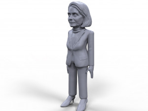 nancy pelosi stylized high quality 3d printable miniature Model Cetak 3D