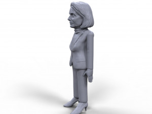 nancy pelosi stylized high quality 3d printable miniature Model Cetak 3D