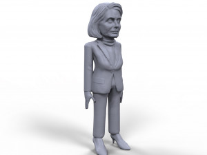 nancy pelosi stylized high quality 3d printable miniature Model Cetak 3D