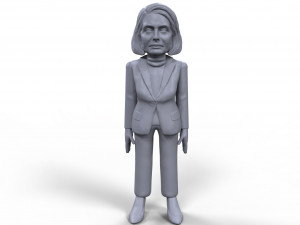 nancy pelosi stylized high quality 3d printable miniature Model Cetak 3D