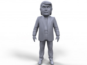 donald trump stylized high quality 3d printable miniature 3Dプリントモデル