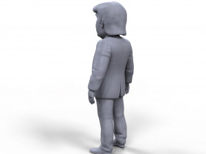 donald trump stylized high quality 3d printable miniature 3Dプリントモデル