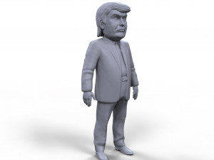 donald trump stylized high quality 3d printable miniature 3Dプリントモデル