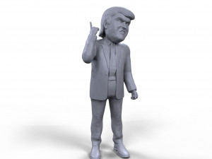 donald trump stylized high quality 3d printable miniature 3Dプリントモデル