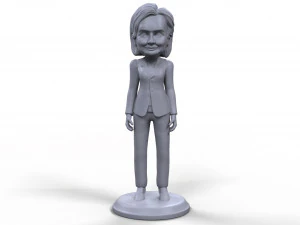 Hillary Clinton gestileerde hoogwaardige 3D-afdrukbare miniatuur 3D printmodel