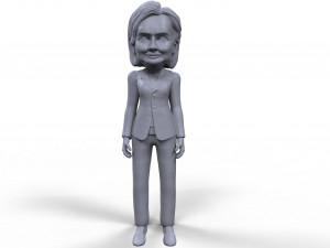 hillary clinton stylized high quality 3d printable miniature 3D 打印模型