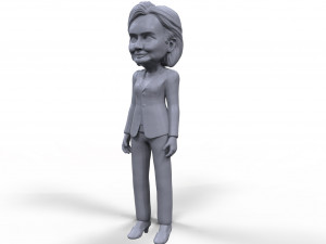 hillary clinton stylized high quality 3d printable miniature 3D 打印模型