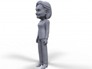 hillary clinton stylized high quality 3d printable miniature 3D 打印模型