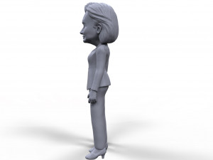 hillary clinton stylized high quality 3d printable miniature 3D 打印模型
