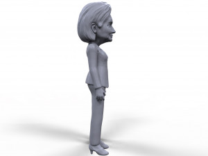 hillary clinton stylized high quality 3d printable miniature 3D 打印模型