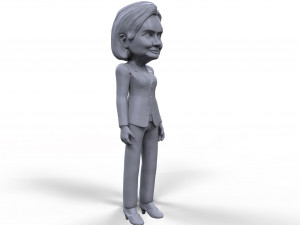 hillary clinton stylized high quality 3d printable miniature 3D 打印模型