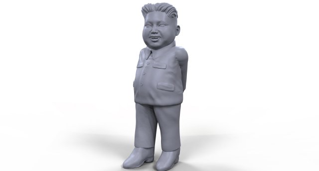 kim yong un stylized high quality 3d printable miniature Model Cetak 3D .c4d .max .obj .3ds .fbx .stl .blend 