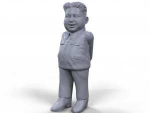 Kim Jong un miniatura stilizzata stampabile in 3D di alta qualit&agrave; Modello di stampa 3D
