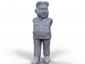 kim yong un stylized high quality 3d printable miniature Model Cetak 3D