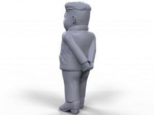 kim yong un stylized high quality 3d printable miniature Model Cetak 3D