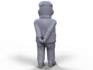 kim yong un stylized high quality 3d printable miniature Model Cetak 3D