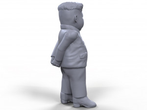 kim yong un stylized high quality 3d printable miniature Model Cetak 3D