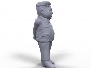 kim yong un stylized high quality 3d printable miniature Model Cetak 3D