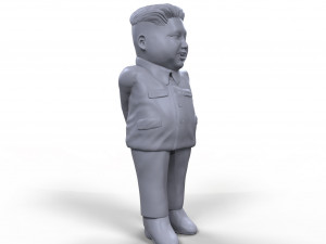 kim yong un stylized high quality 3d printable miniature Model Cetak 3D