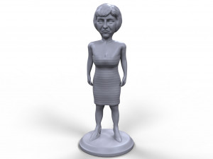 theresa may stylized high quality 3d printable miniature 3D Print Model