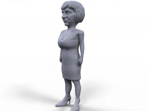 theresa may stylized high quality 3d printable miniature 3D Print Model