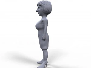 theresa may stylized high quality 3d printable miniature 3D Print Model