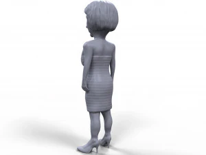 theresa may stylized high quality 3d printable miniature 3D Print Model