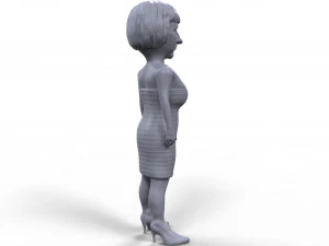 theresa may stylized high quality 3d printable miniature 3D Print Model