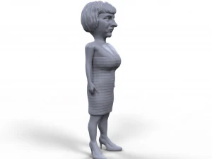 theresa may stylized high quality 3d printable miniature 3D Print Model