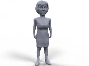 theresa may stylized high quality 3d printable miniature 3D Print Model