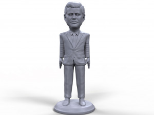 jfk stylized high quality 3d printable miniature 3D Print Model
