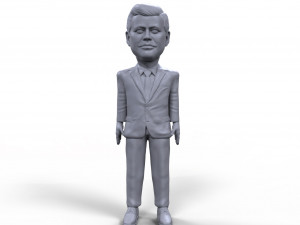 jfk stylized high quality 3d printable miniature Modèles 3D en vedette