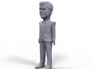 jfk stylized high quality 3d printable miniature Modèles 3D en vedette
