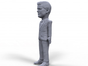 jfk stylized high quality 3d printable miniature Modèles 3D en vedette