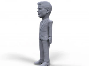 jfk stylized high quality 3d printable miniature 3D Print Model