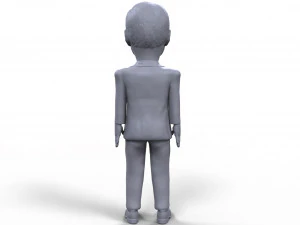 jfk stylized high quality 3d printable miniature 3D Print Model